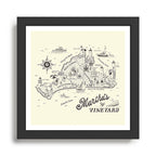 Martha's Vineyard Map Framed Art Print Gallery Image 1