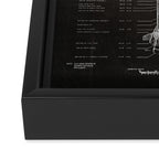 Apollo 11 Saturn V Blueprint in High Resolution (black) Framed Canvas Print Gallery Image 3