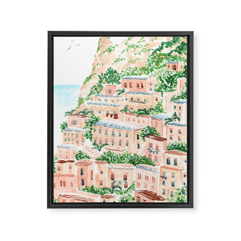An Italian Shore Framed Canvas Print Gallery Image 6