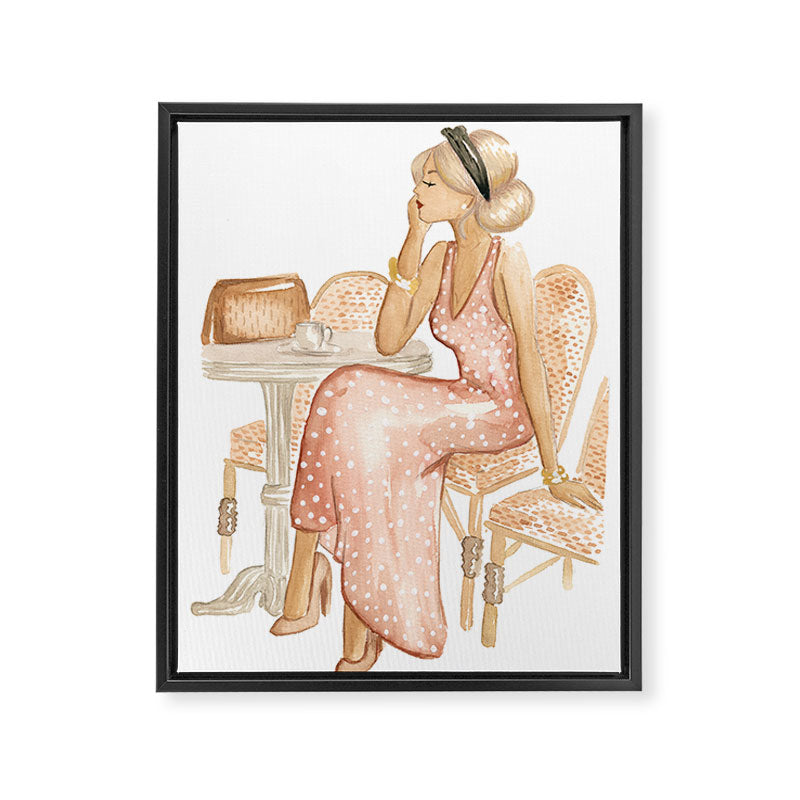Au Café Framed Canvas Print Gallery Image 6
