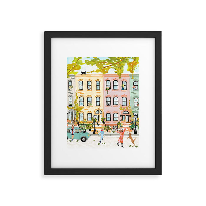 Autumn City Scene Framed Art Print Gallery Image 1