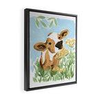 Baby Cow Framed Canvas Print Gallery Image 2