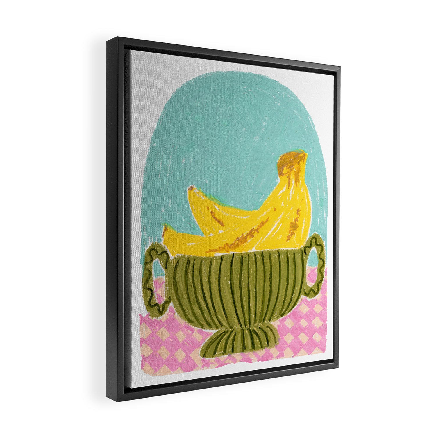 Bananas in Vase Framed Canvas Print Gallery Image 2