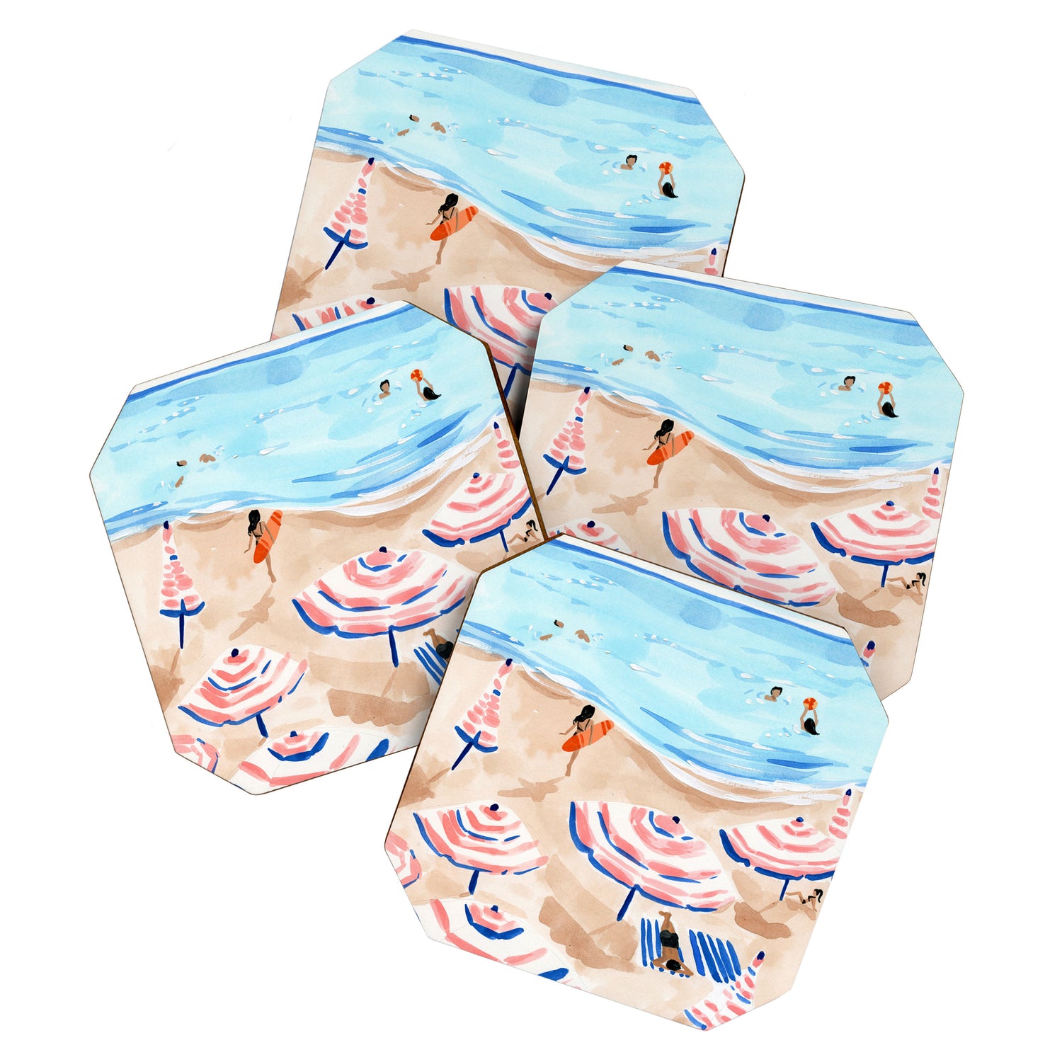 Beach Day II Coaster Gallery Image 1