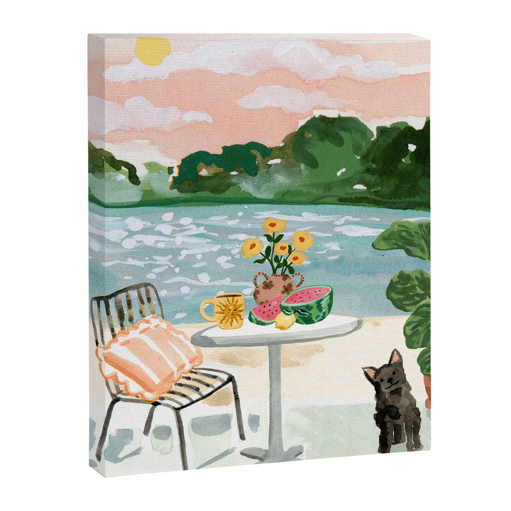 Beach Side Cafe Canvas Print Gallery Image 6