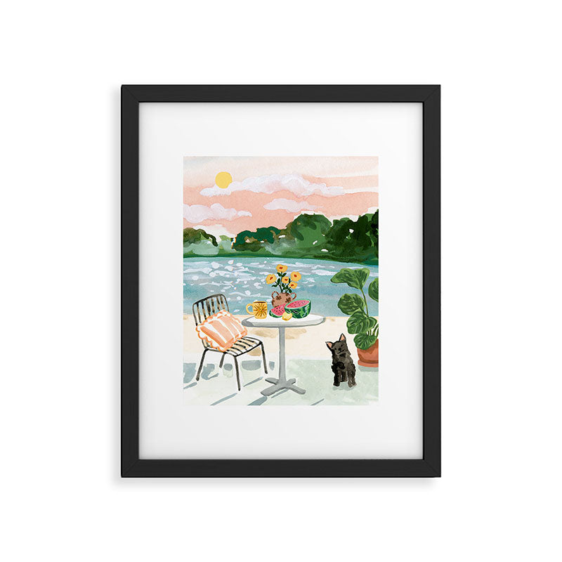 Beach Side Cafe Framed Art Print Gallery Image 5