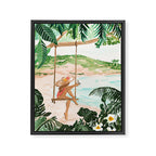 Beach Swing Framed Canvas Print Gallery Image 6