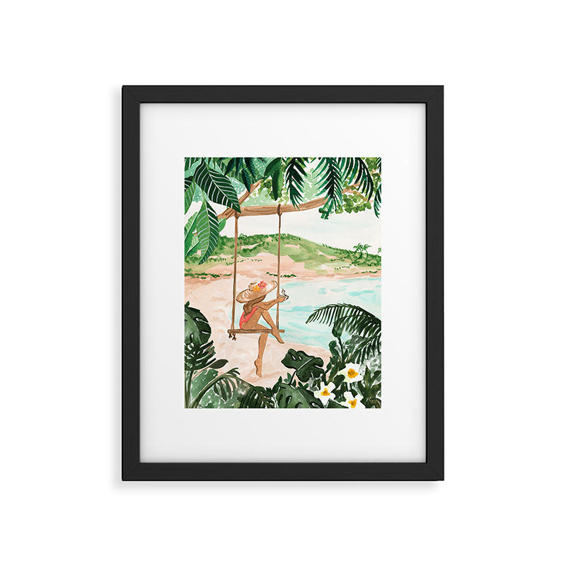 Beach Swing Framed Art Print Gallery Image 5