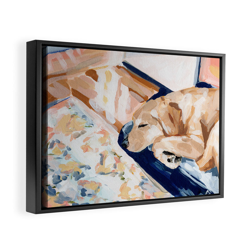 Bella Sleeping Framed Canvas Print Gallery Image 2