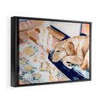 Bella Sleeping Framed Canvas Print Gallery Image 2