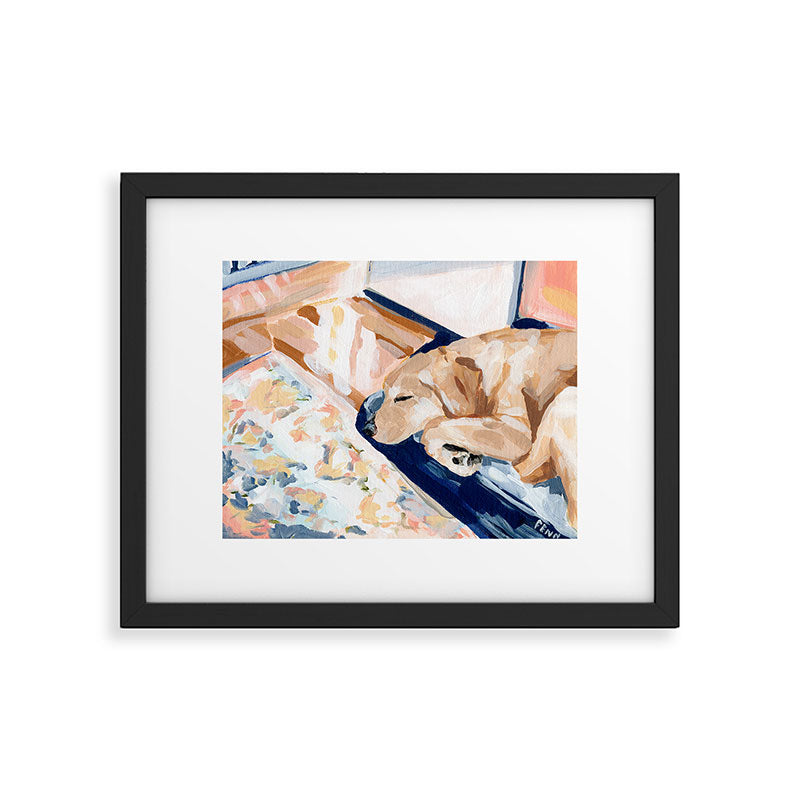 Bella Sleeping Framed Art Print Gallery Image 5