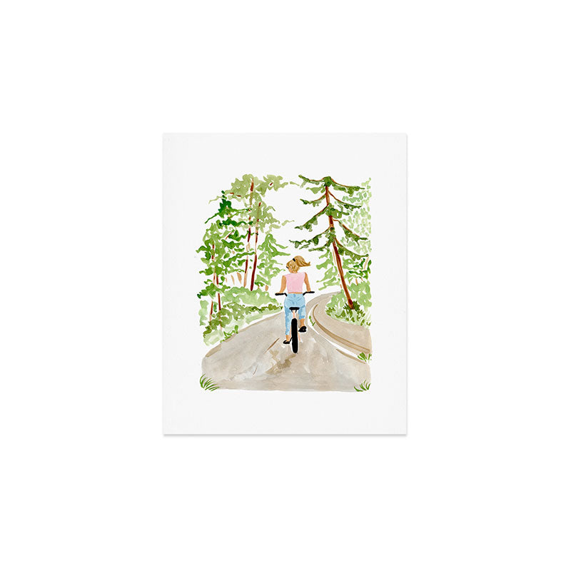 Biking in BC Art Print Gallery Image 1