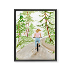 Biking in BC Framed Canvas Print Gallery Image 6