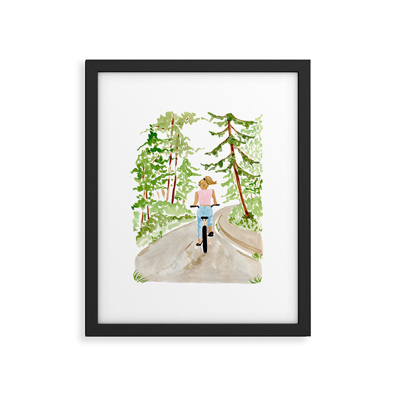 Biking in BC Framed Art Print Gallery Image 5