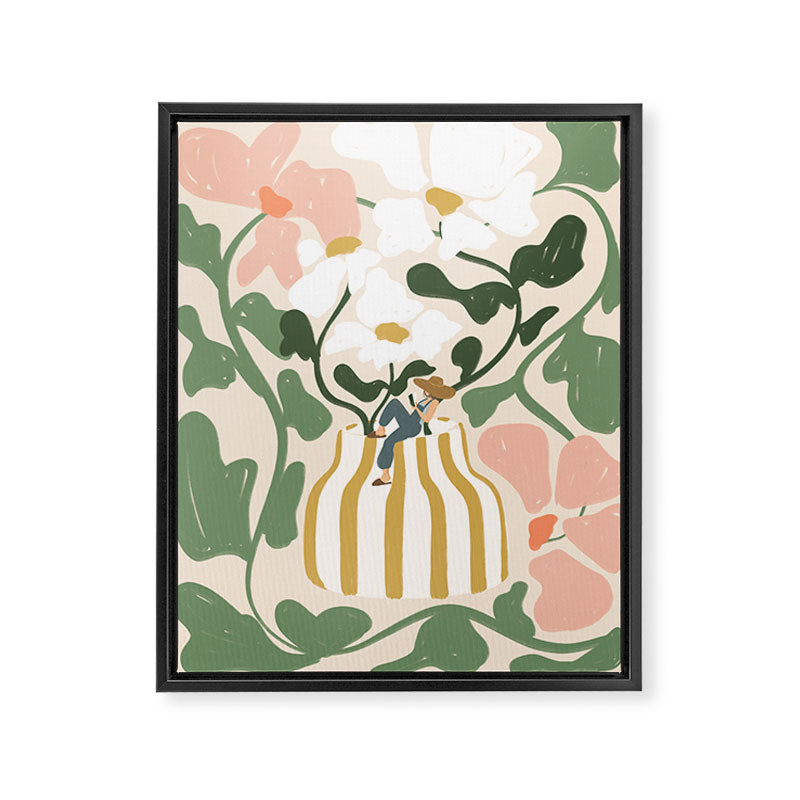 Bloom Reading Framed Canvas Print Gallery Image 6