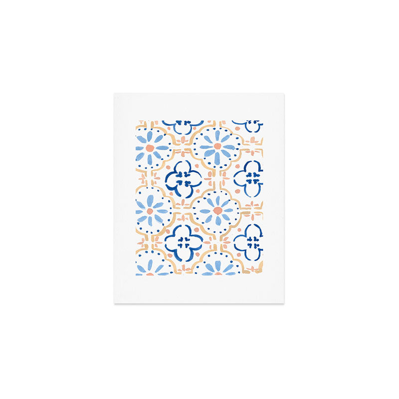 Blue Tiles Art Print Gallery Image 1