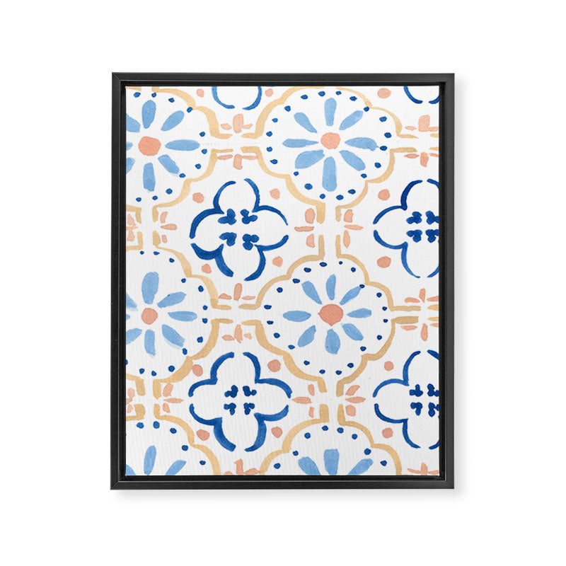 Blue Tiles Framed Canvas Print Gallery Image 8