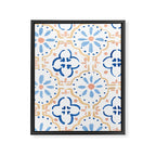 Blue Tiles Framed Canvas Print Gallery Image 8