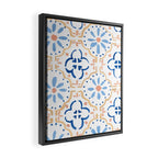 Blue Tiles Framed Canvas Print Gallery Image 2