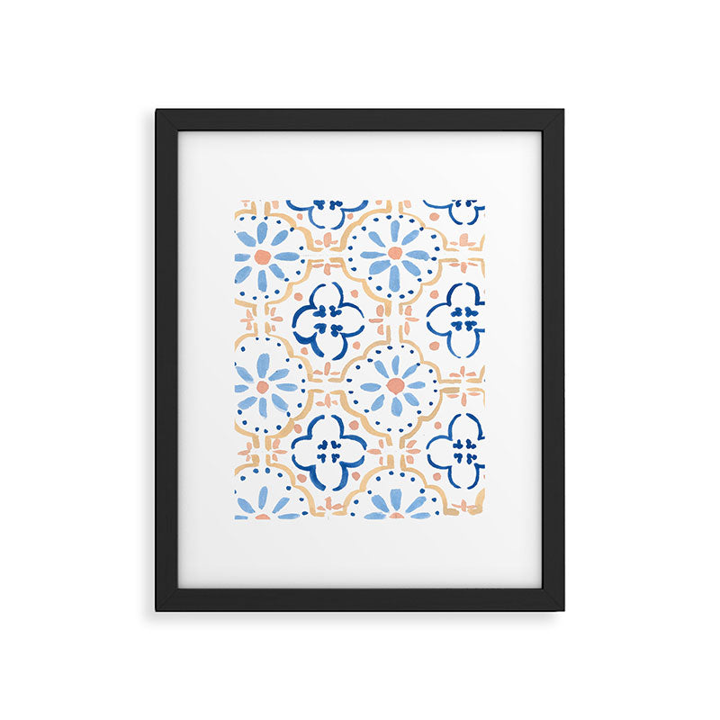 Blue Tiles Framed Art Print Gallery Image 6