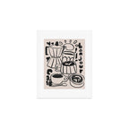Bonjour Coffee In Black Art Print Gallery Image 1