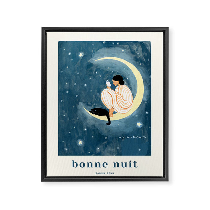 Bonne Nuit Framed Canvas Print Gallery Image 1