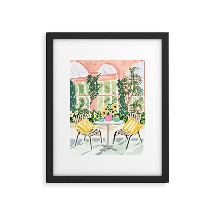 Botanical Cafe Art Print Framed Art Print Gallery Image 1