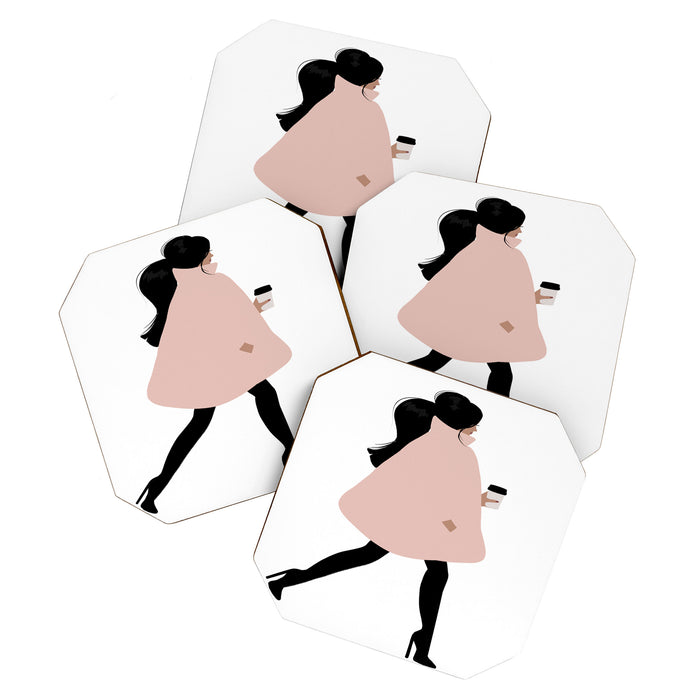 Bubble Coat Illustration by Sabina Fenn Coaster Gallery Image 1