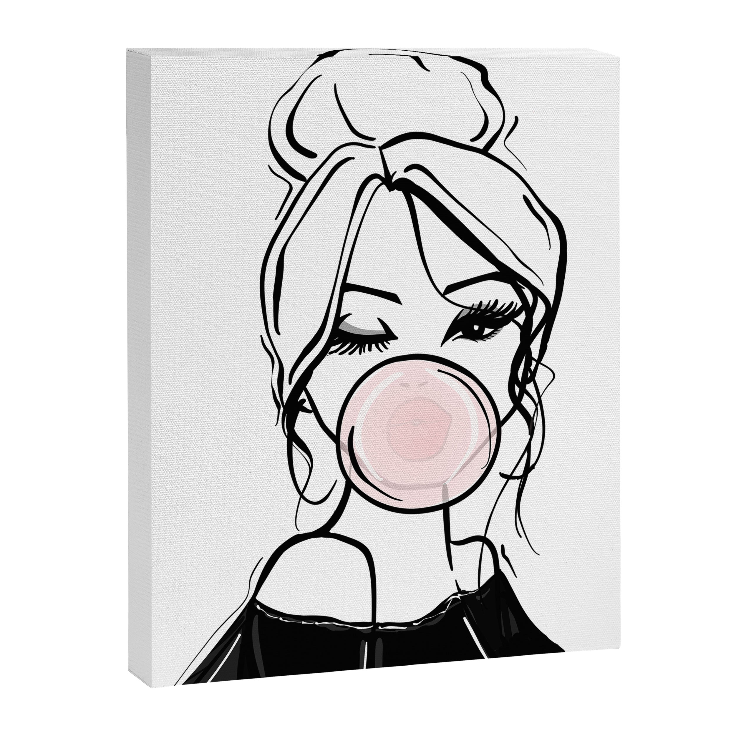 Bubble Gum Wink Canvas Print Gallery Image 6