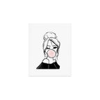 Bubble Gum Wink Art Print Gallery Image 1