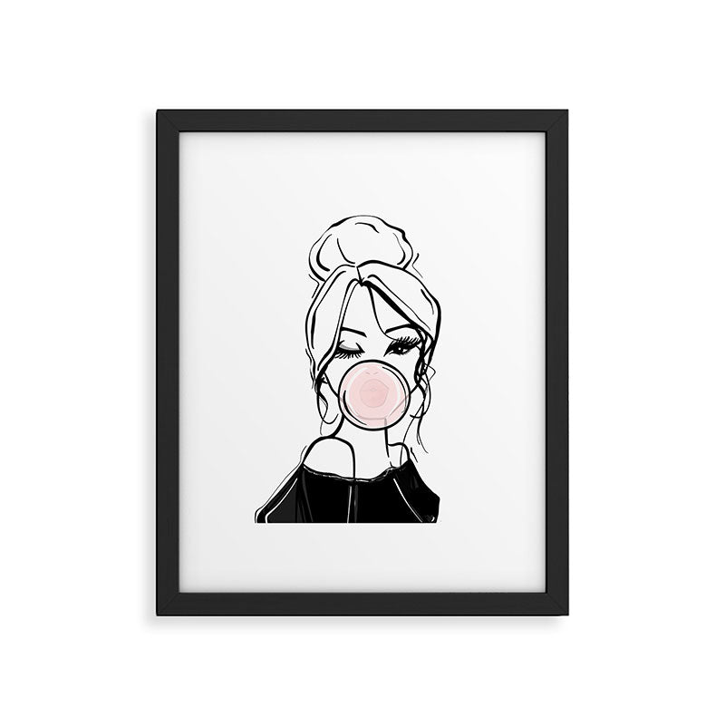 Bubble Gum Wink Framed Art Print Gallery Image 5