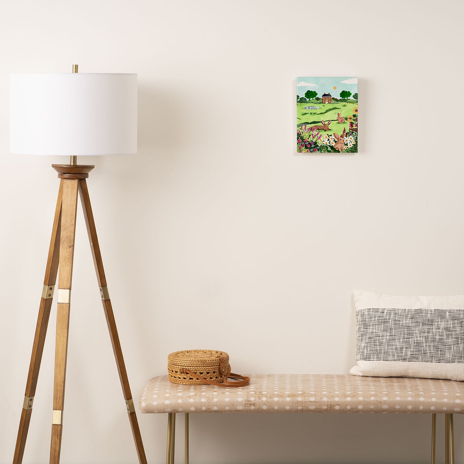Bunnies in a Field Canvas Print Gallery Image 2