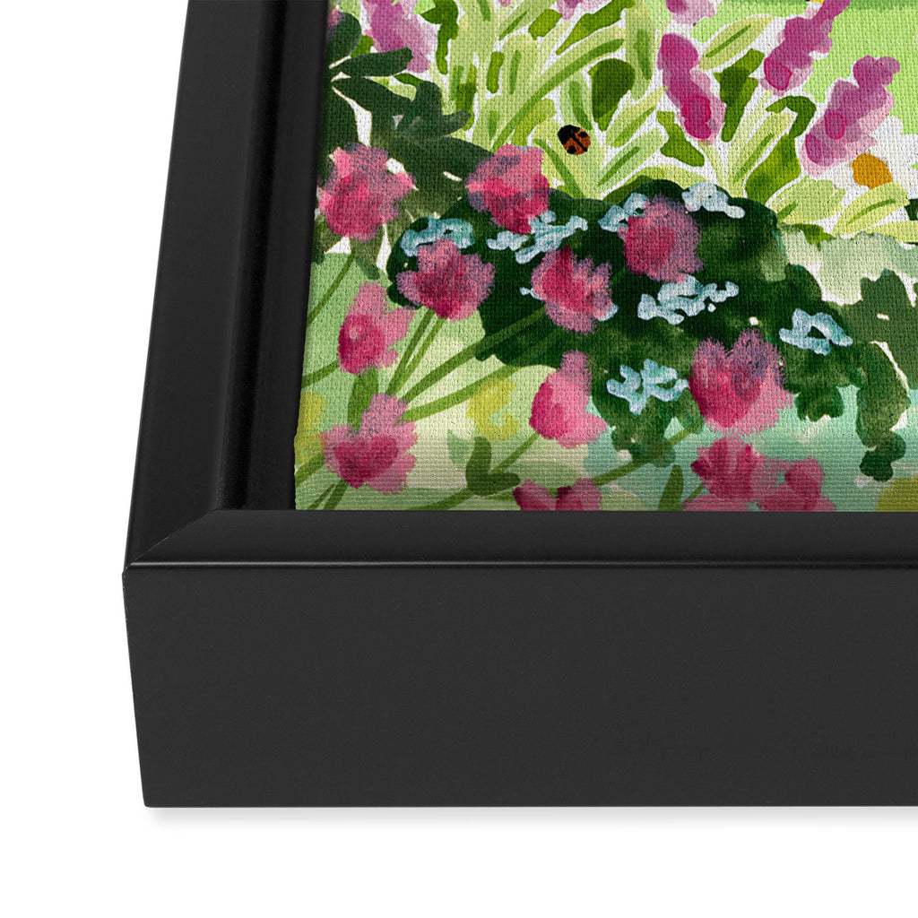 Bunnies in a Field Framed Canvas Print Gallery Image 3