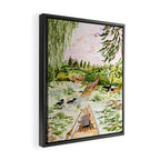 Canoeing on the Pond Framed Canvas Print Gallery Image 2