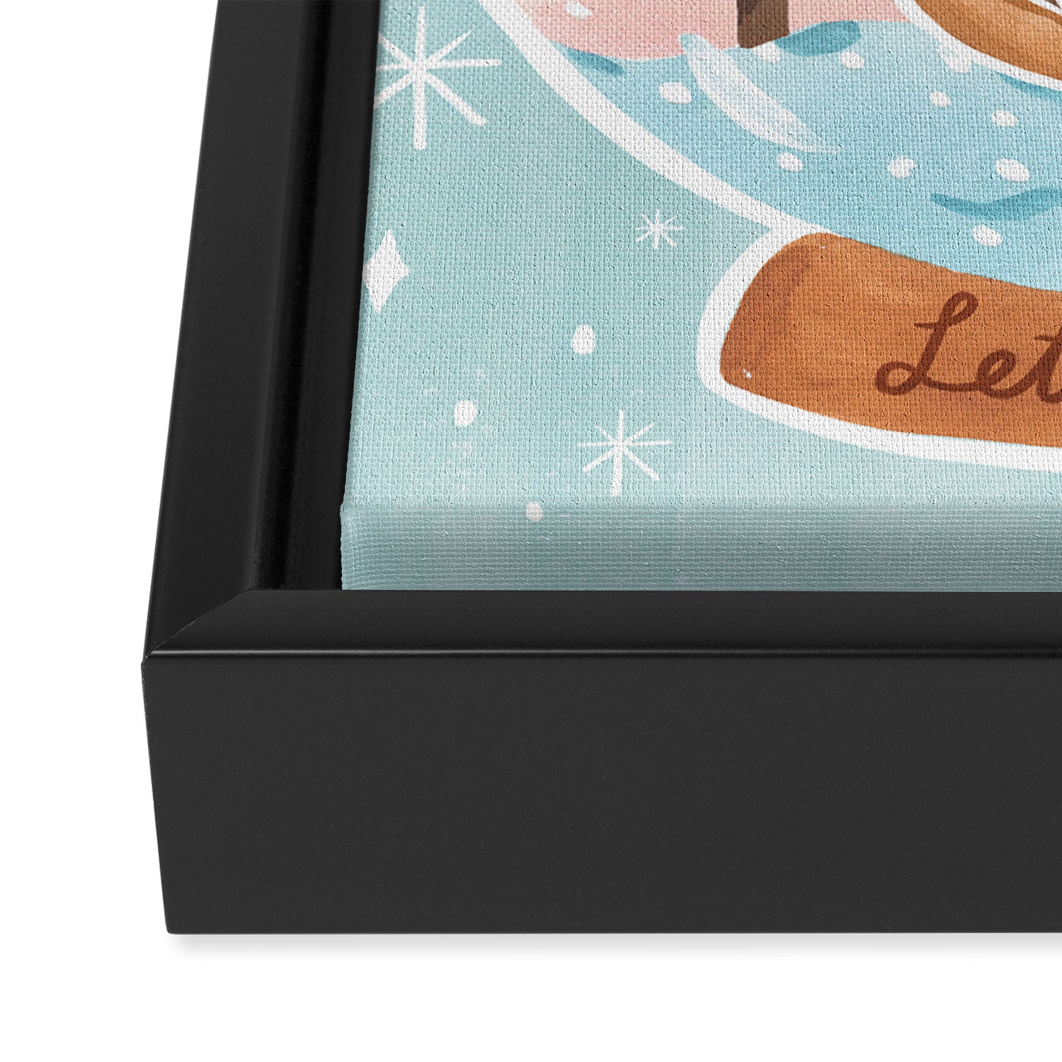 Cat in a Snowglobe Framed Canvas Print Gallery Image 3
