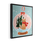 Cat in a Snowglobe Framed Canvas Print Gallery Image 2