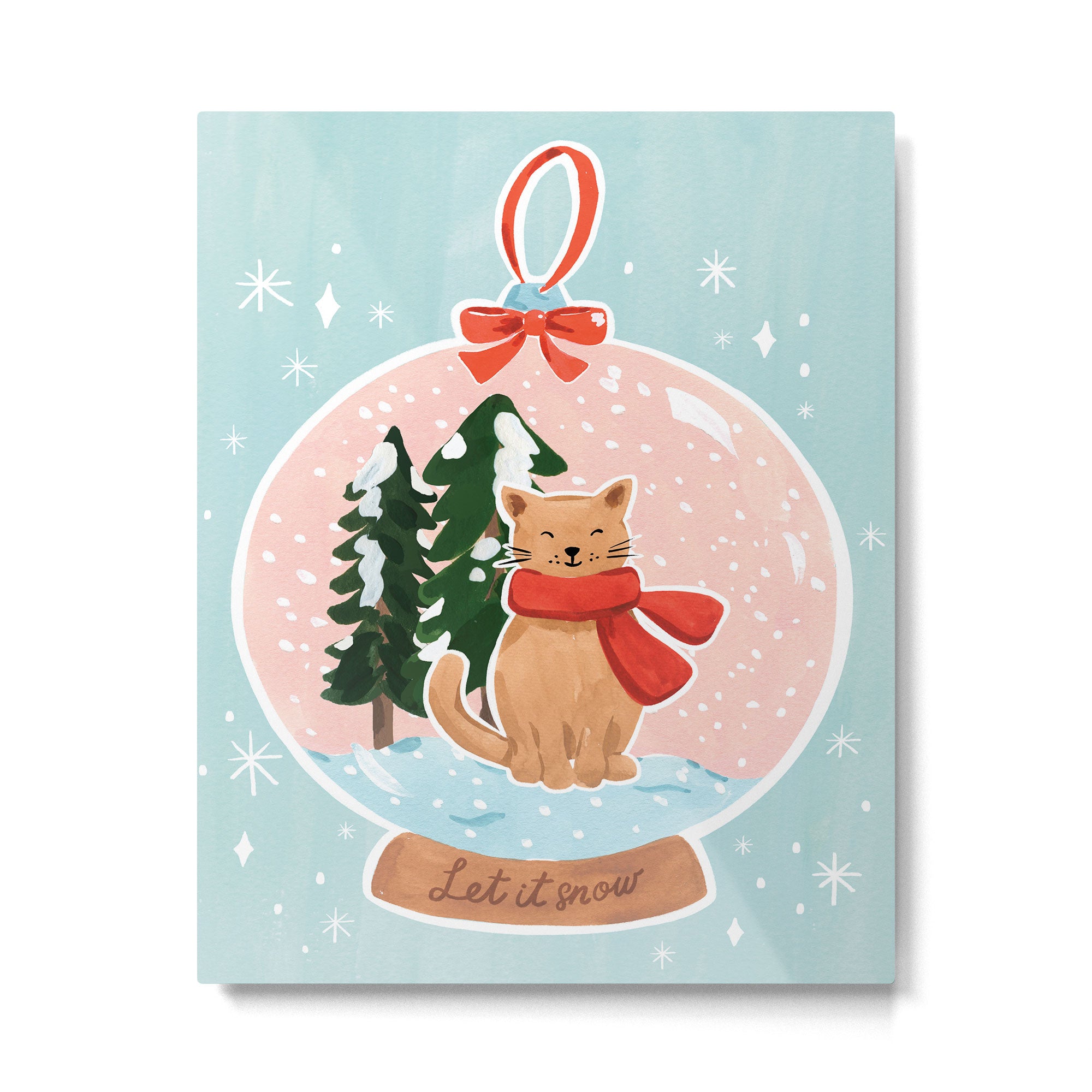 Cat in a Snowglobe Metal Print Gallery Image 6
