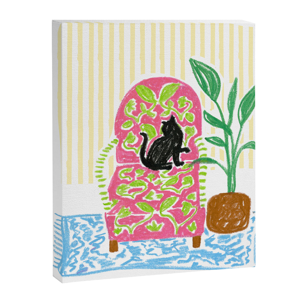 Cat on a Chair Canvas Print Gallery Image 6