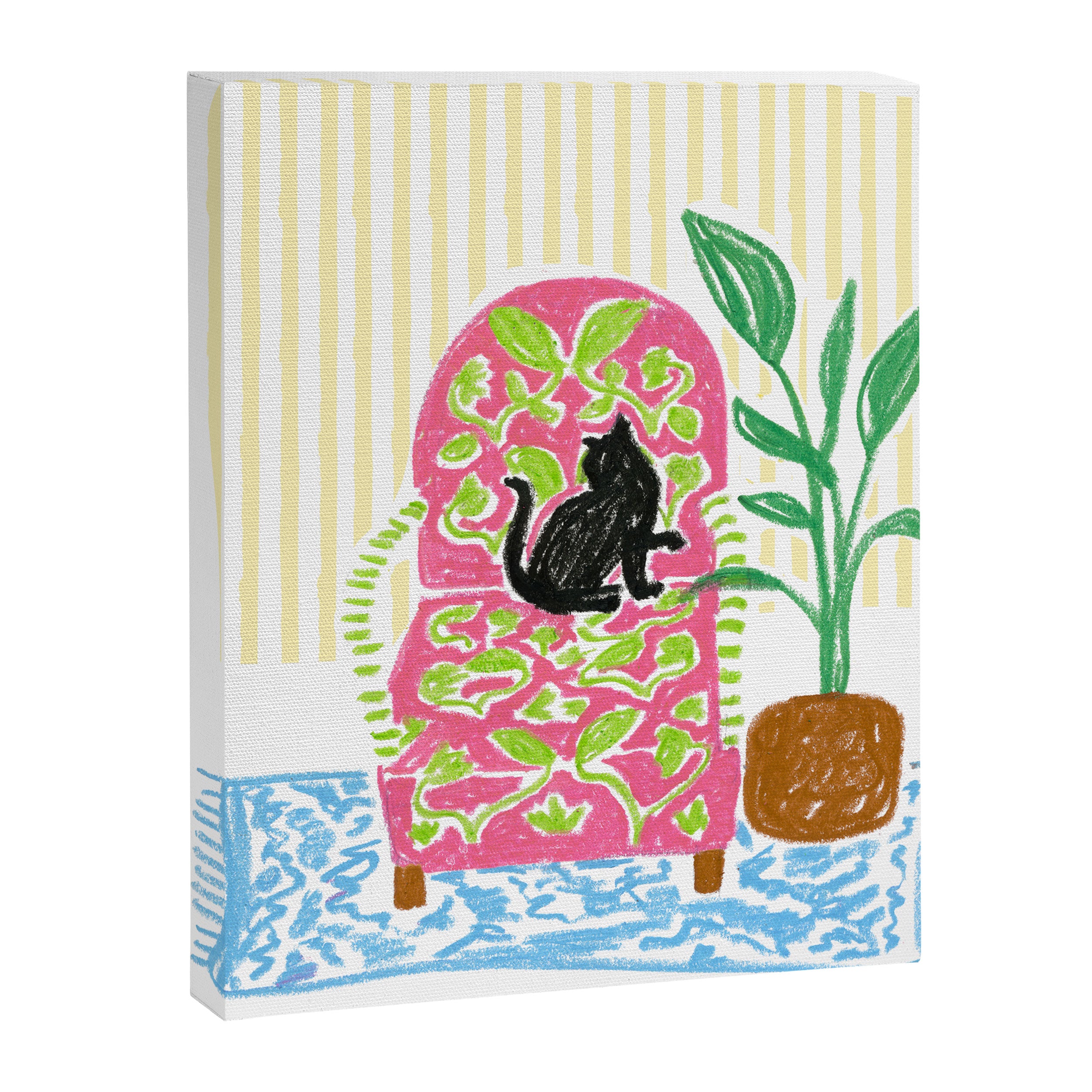 Cat on a Chair Canvas Print Gallery Image 6