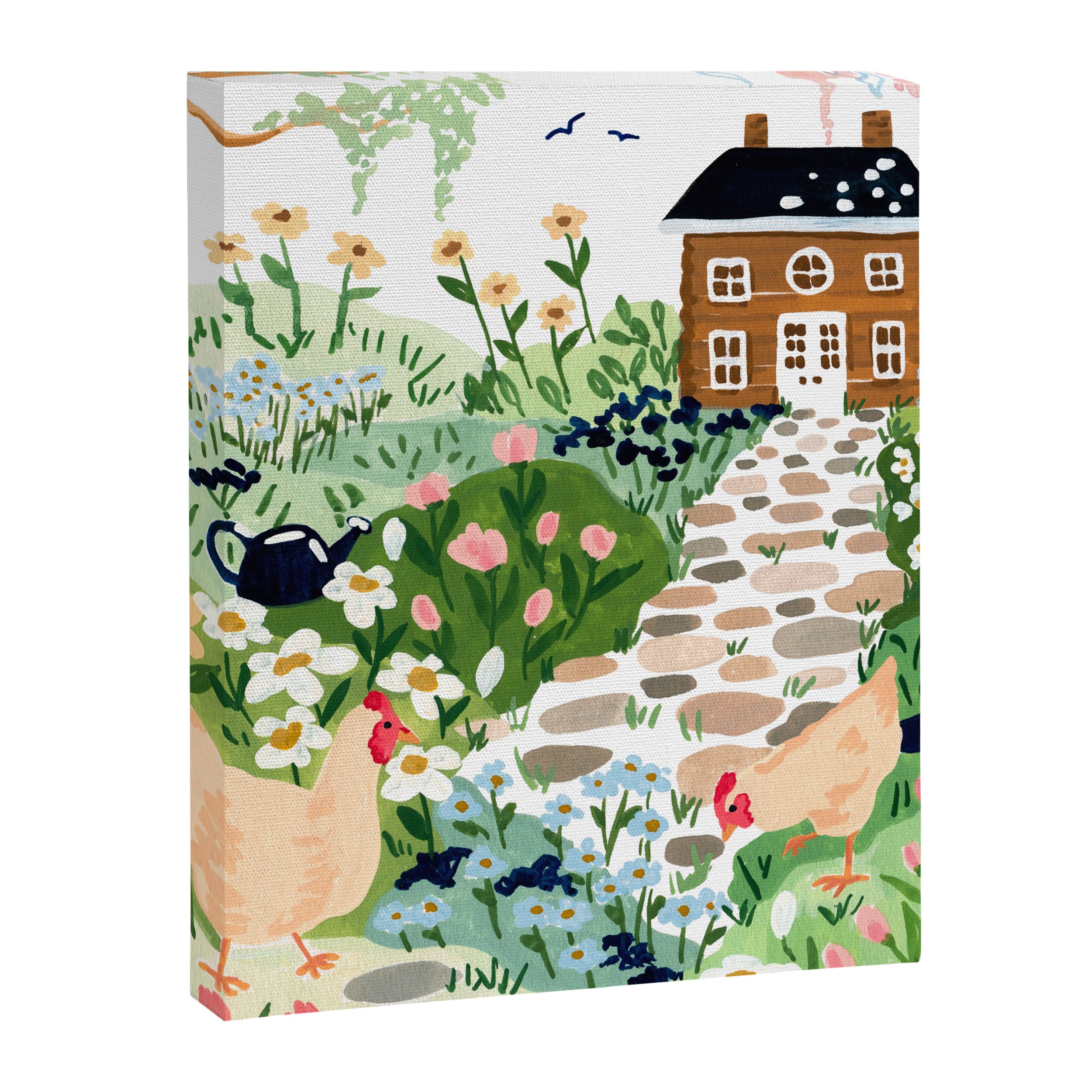 Chickens in the Garden Canvas Print Gallery Image 8