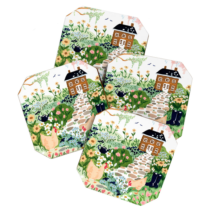 Chickens in the Garden Coaster Gallery Image 1