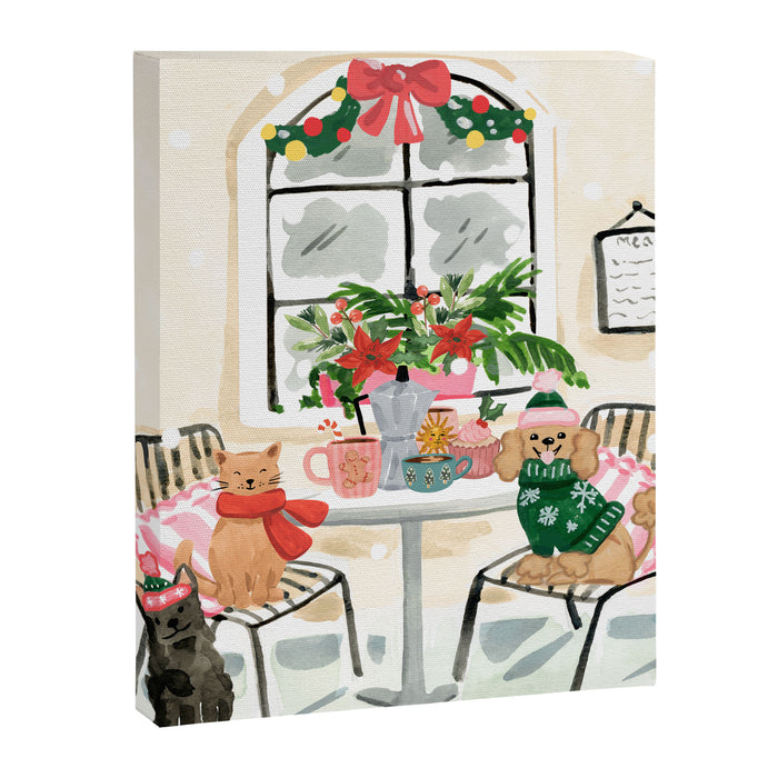 Christmas Cafe Canvas Print Gallery Image 1