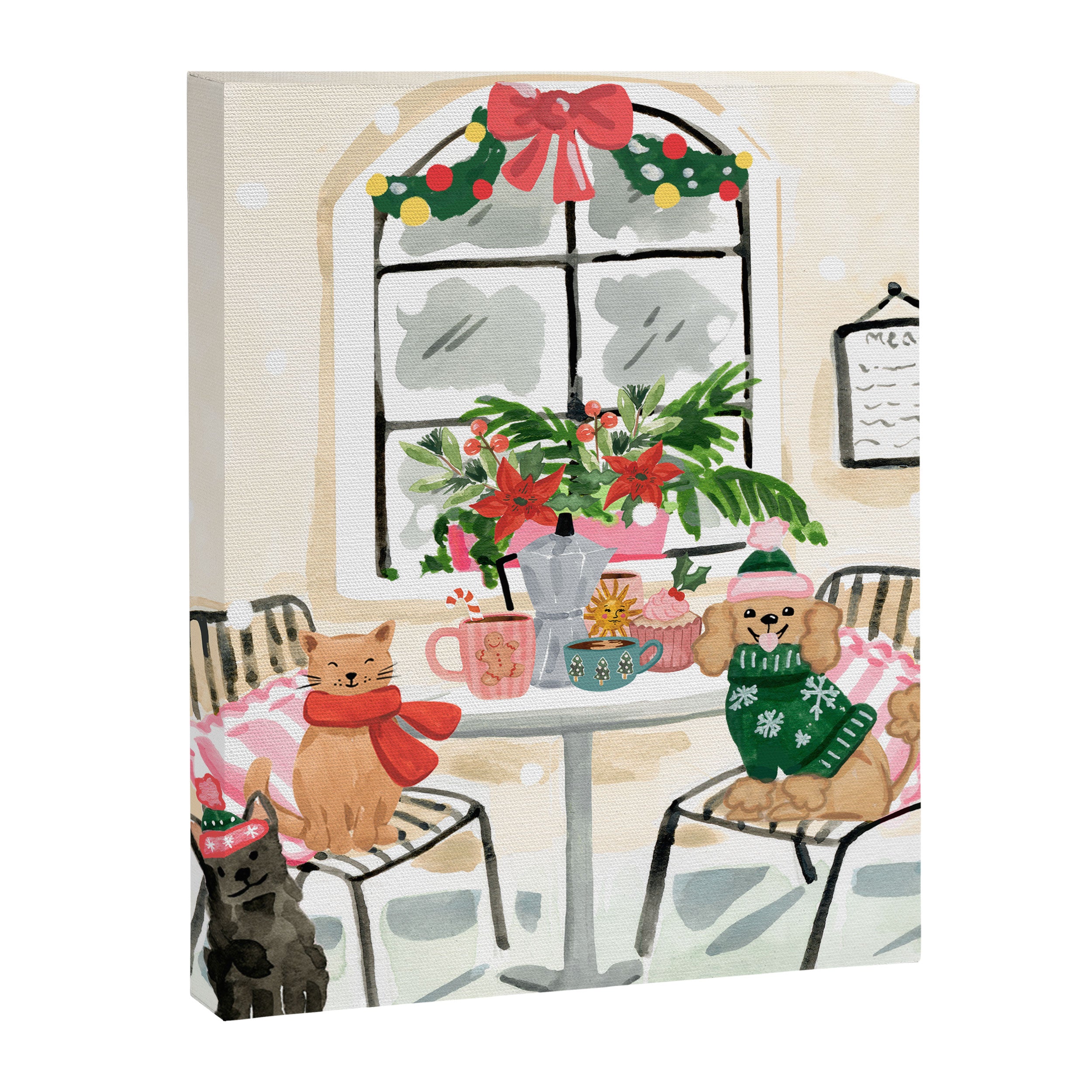 Christmas Cafe Canvas Print Gallery Image 6