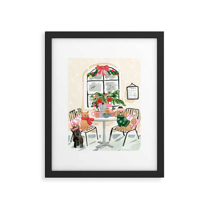 Christmas Cafe Framed Art Print Gallery Image 1