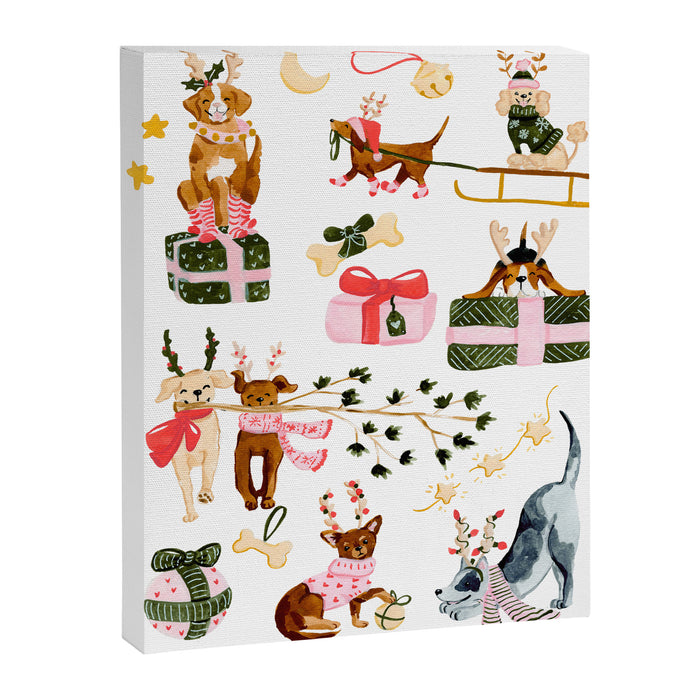 Christmas Dogs Canvas Print Gallery Image 1