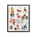 Christmas Dogs Framed Canvas Print Gallery Image 6