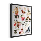 Christmas Dogs Framed Canvas Print Gallery Image 2
