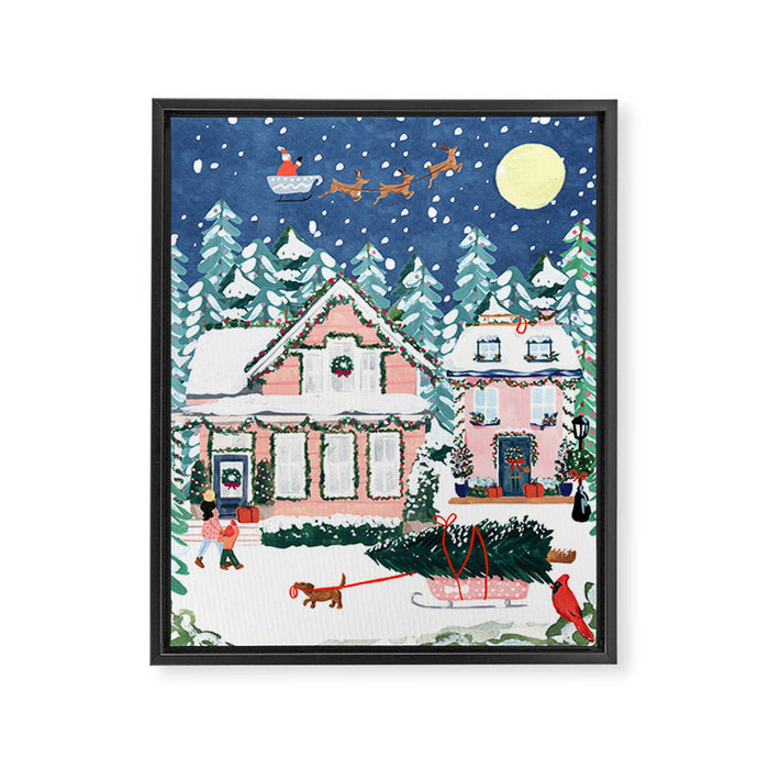 Christmas Night Framed Canvas Print Gallery Image 1