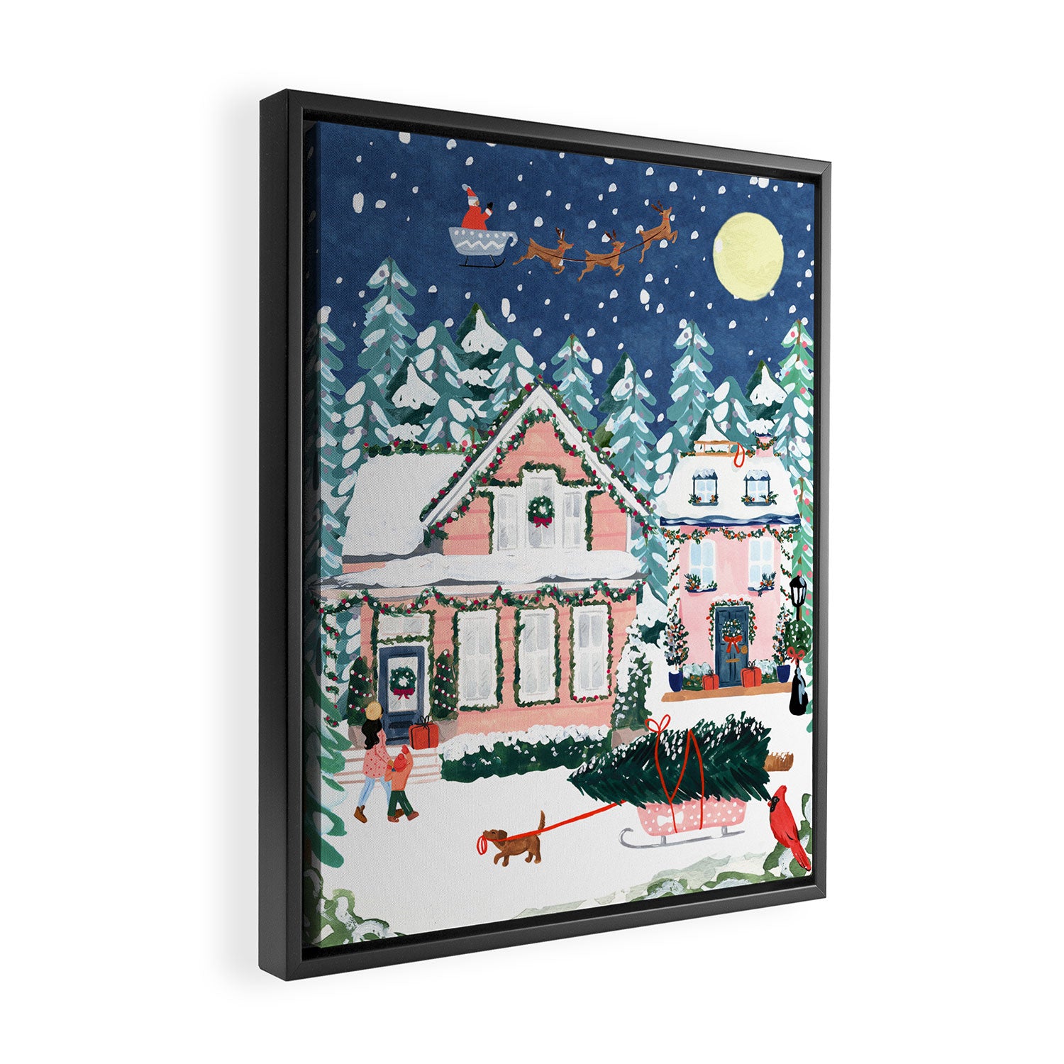 Christmas Night Framed Canvas Print Gallery Image 2