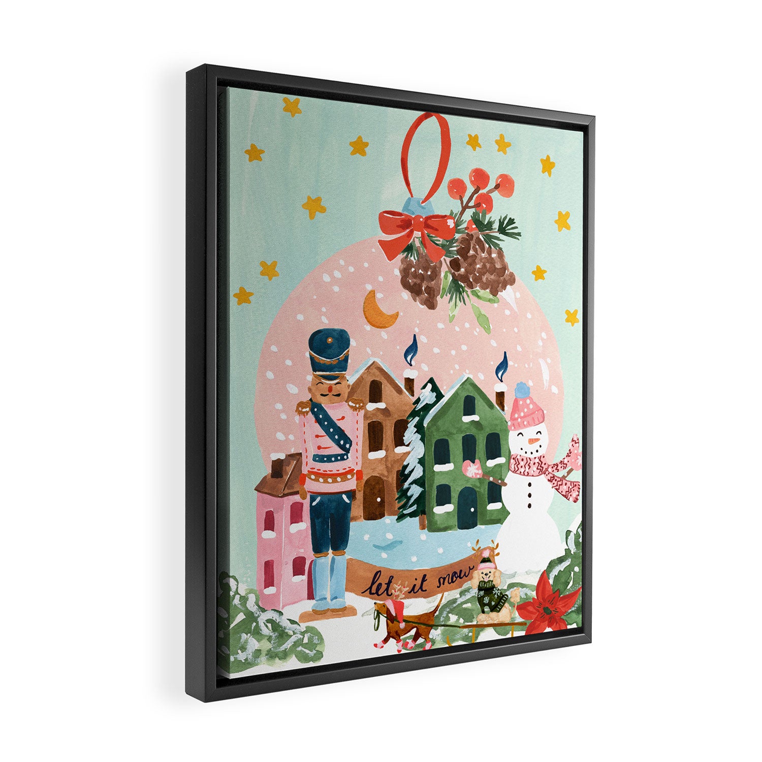 Christmas Snow Globe Framed Canvas Print Gallery Image 2